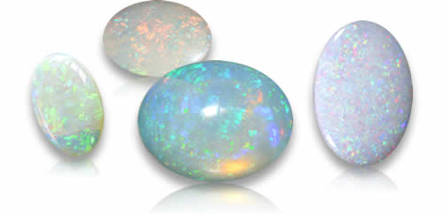 Piedras preciosas de ópalo blanco natural