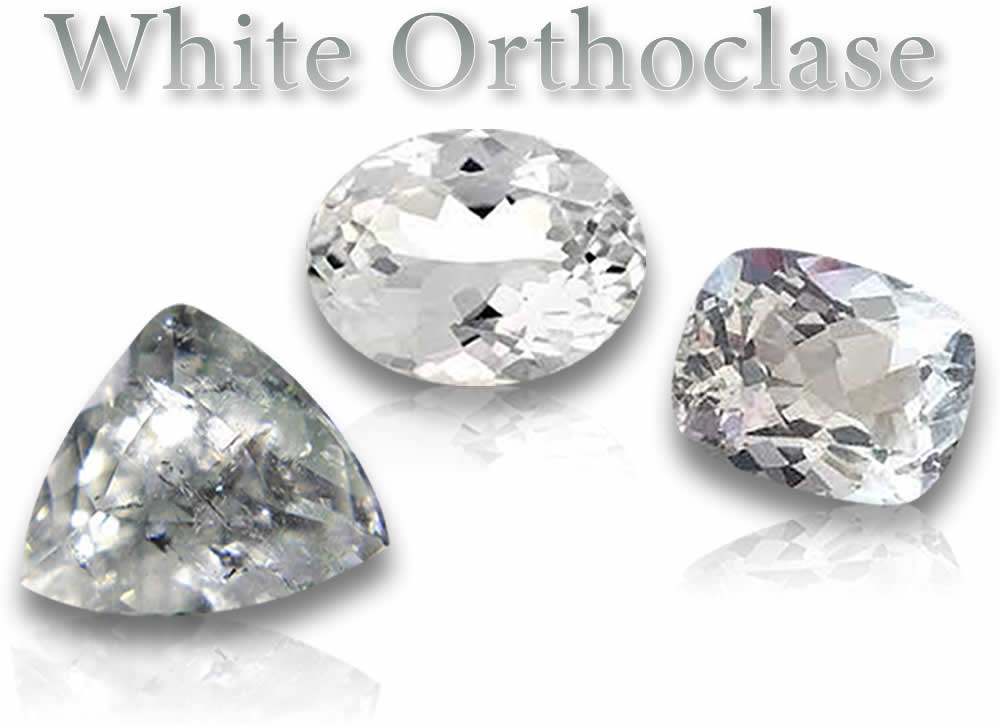 Piedras preciosas naturales de ortoclasa blanca
