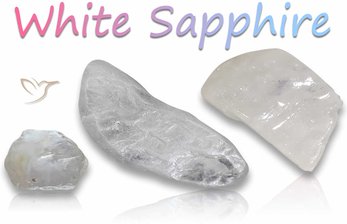 Piedras preciosas naturales de zafiro blanco en bruto