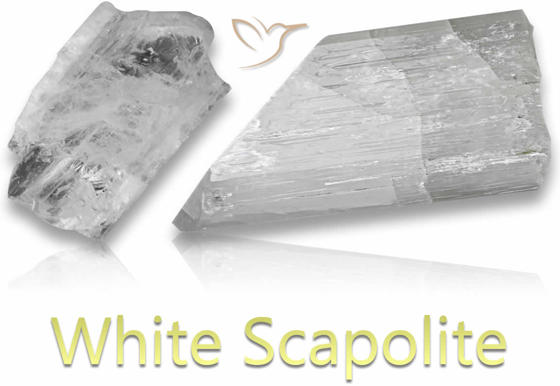Piedras preciosas naturales de escapolita blanca en bruto