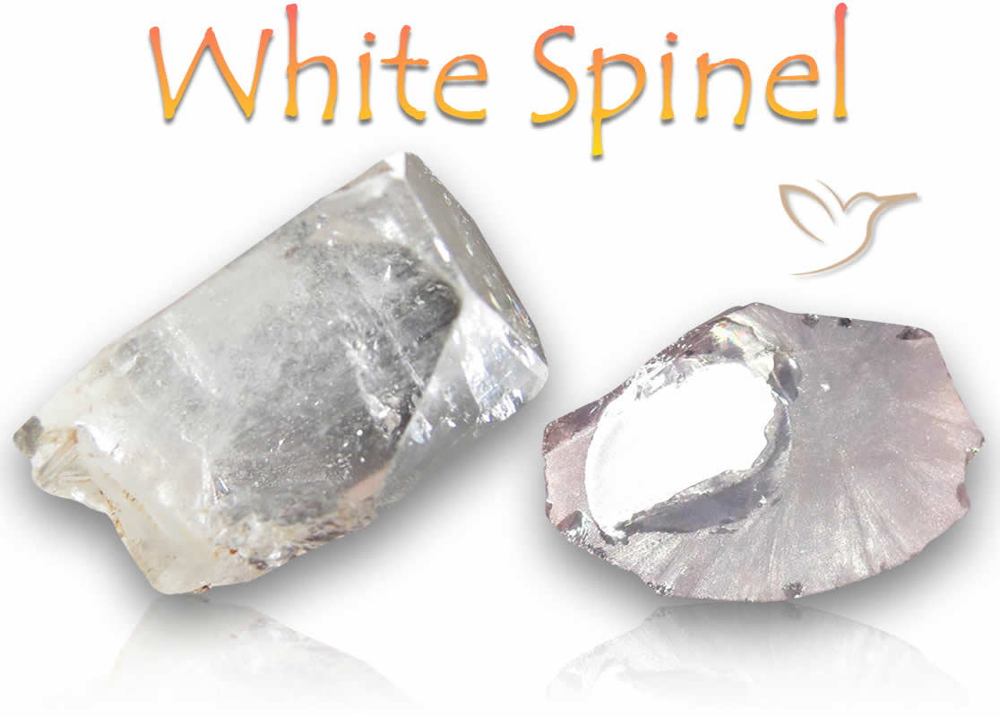 Piedras preciosas naturales de espinela blanca en bruto
