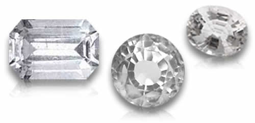 Piedras preciosas de turmalina blanca natural
