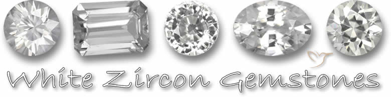 Piedras preciosas de circón blanco