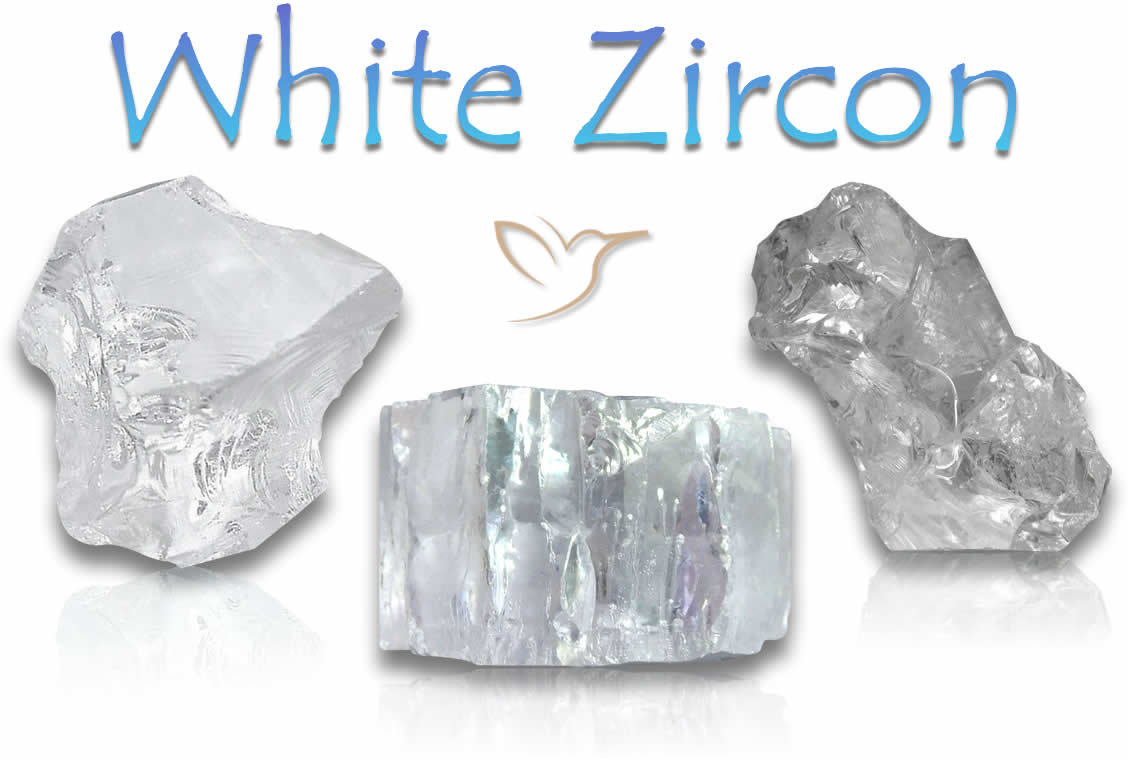 Piedras preciosas naturales de circonio blanco en bruto