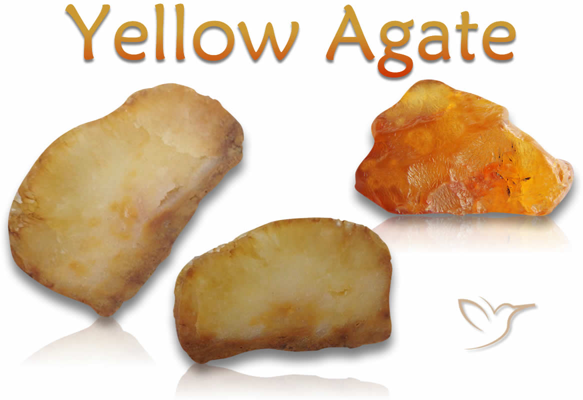 Piedras de ágata amarilla en bruto
