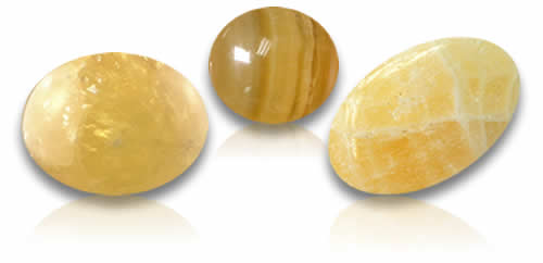 Piedras preciosas de calcita amarilla