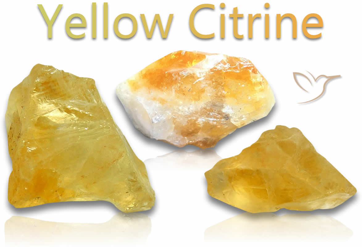 Piedras de citrino amarillo en bruto