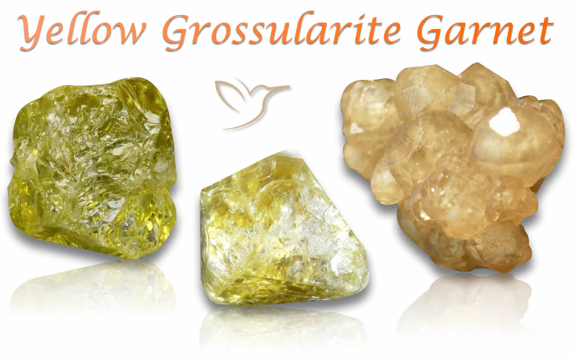 Piedras de granate grossularita en bruto