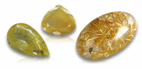 Piedras preciosas de cuarzo rutilo