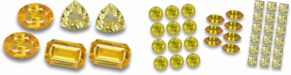 Zafiro amarillo para joyería