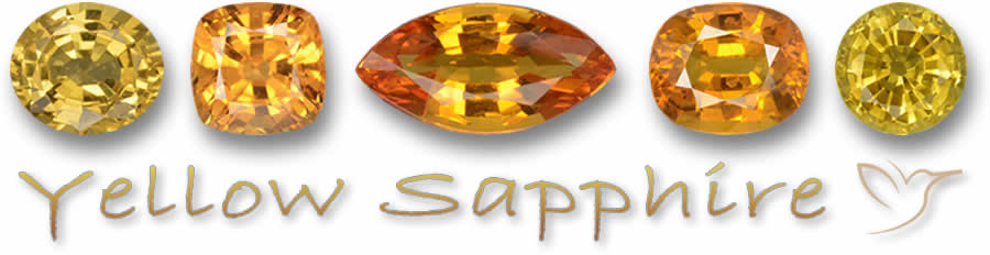 Piedras preciosas de zafiro amarillo