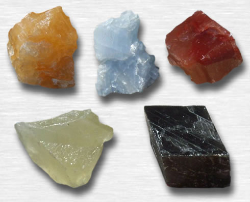 Diferentes colores de calcita