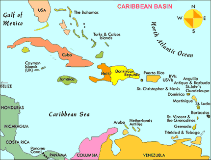 Mar Caribe Mapa