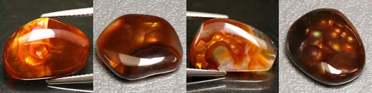 Cabujones de ágata de fuego raros