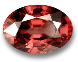 Zircon naranja rojo de Tanzania