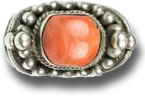 Joyas de plata con coral salmón