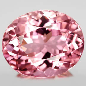 Piedra preciosa de turmalina rosa suave
