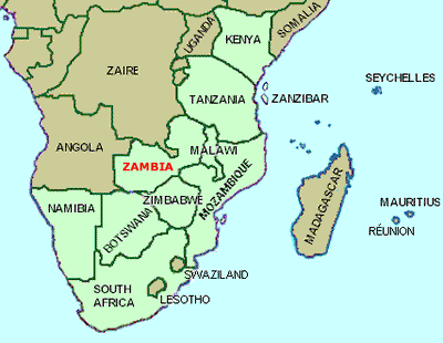 Mapa de África austral