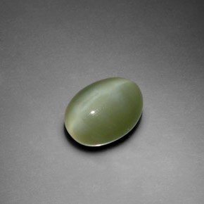 Ojo de Gato Actinolita Verde natural de 2.78 ct, Corte Óvalo, Transparente