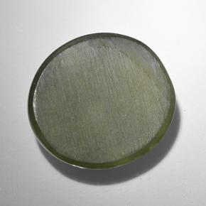 Actinolite cat's eye verde natural de 9,44 ct, corte óvalo, translúcido