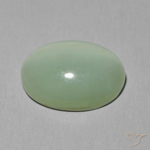 Ojo de Gato Actinolita Verde amarillo claro natural de 6.08 ct, Ovalada, Translúcido