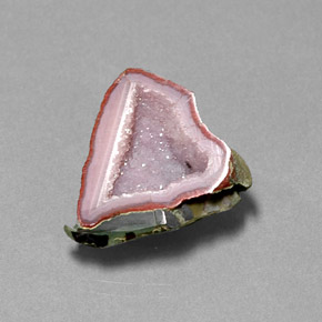 Geoda de ágata multicolor natural de 7,69 ct, forma elegante, opaco