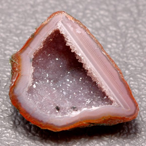 Geoda de ágata multicolor natural de 5,00 ct, forma elegante, opaco