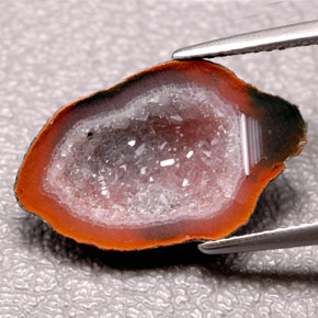 Geoda de ágata multicolor natural de 5,58 ct, forma elegante, opaco