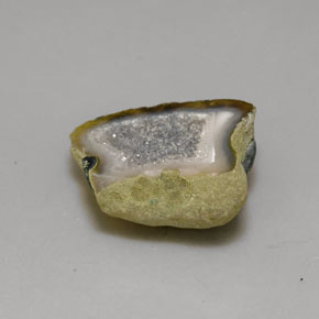 Geoda de ágata multicolor natural de 7,59 ct, forma elegante, opaco
