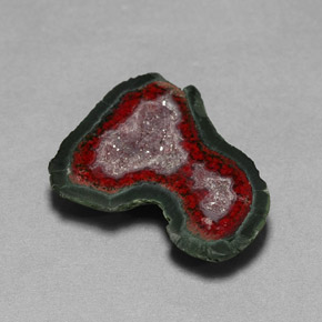 Geoda de ágata multicolor natural de 10,51 ct, forma elegante, opaco