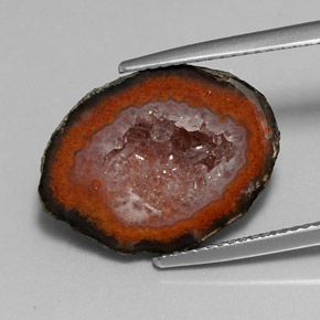 Geoda de ágata multicolor natural de 9,01 ct, forma elegante, opaco