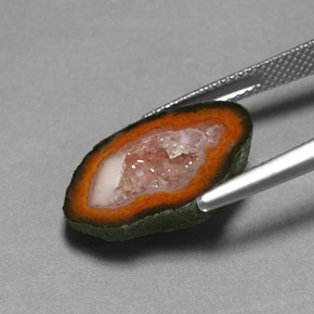 Geoda de ágata Multicolor natural de 8.24 ct, Forma elegante, Opaco