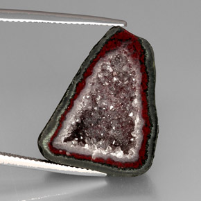 Geoda de ágata Multicolor natural de 16.82 ct, Forma elegante, Opaco