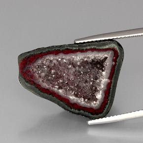 Geoda de ágata Multicolor natural de 16.82 ct, Forma elegante, Opaco