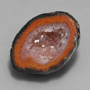 Geoda de ágata multicolor natural de 9,01 ct, forma elegante, opaco
