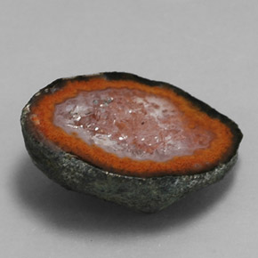 Geoda de ágata multicolor natural de 9,01 ct, forma elegante, opaco
