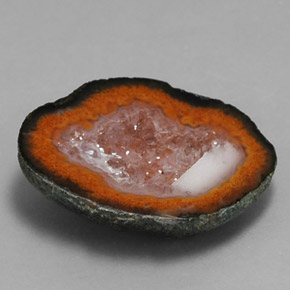 Geoda de ágata multicolor natural de 8,23 ct, forma elegante, opaco