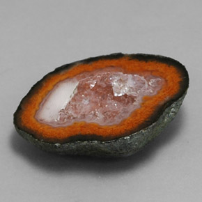Geoda de ágata multicolor natural de 8,23 ct, forma elegante, opaco