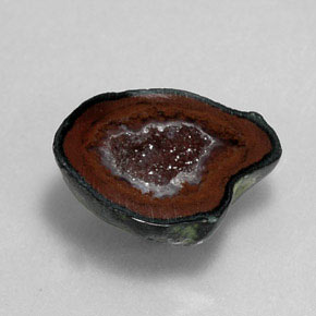 Geoda de ágata Multicolor natural de 9.85 ct, Forma elegante, Opaco