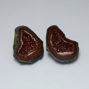 Gemas de geoda de ágata multicolor natural de  ct, forma elegante, opaco