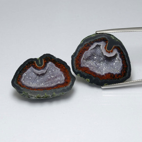 Gemas de Geoda de ágata Multicolor natural de 53.65 ct, Forma elegante, Opaco