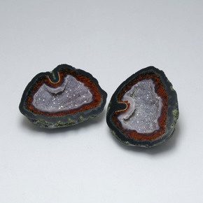 Gemas de Geoda de ágata Multicolor natural de 53.65 ct, Forma elegante, Opaco