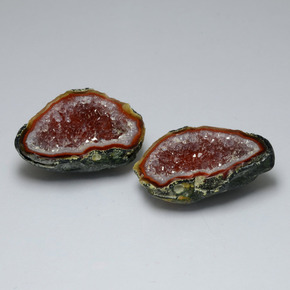 Gemas de geoda de ágata multicolor natural de  ct, forma elegante, opaco