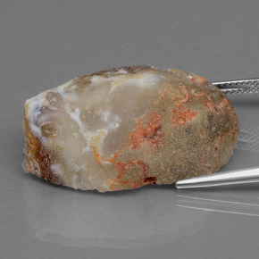 Geoda de ágata multicolor natural de 49,36 ct, forma elegante, opaco