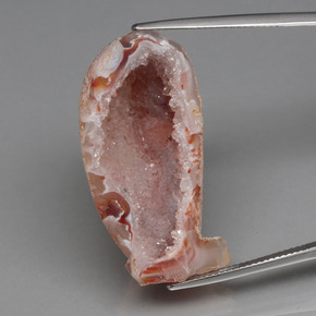 Geoda de ágata multicolor natural de 44,32 ct, forma elegante, opaco