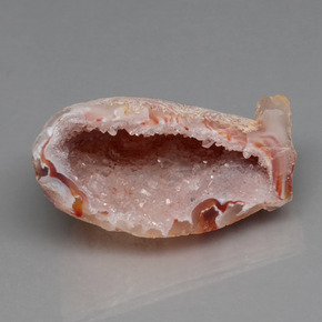 Geoda de ágata multicolor natural de 44,32 ct, forma elegante, opaco
