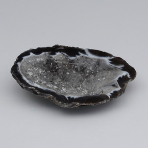 Geoda de ágata multicolor natural de 53,14 ct, forma elegante, opaco