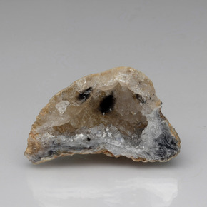 Geoda de ágata multicolor natural de 55,91 ct, forma elegante, opaco