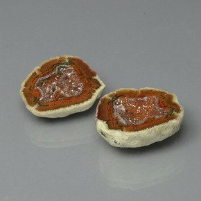 Gemas de geoda de ágata multicolor natural de  ct, forma elegante, opaco