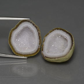 Gemas de geoda de ágata multicolor natural de 37,17 ct, forma elegante, opaco